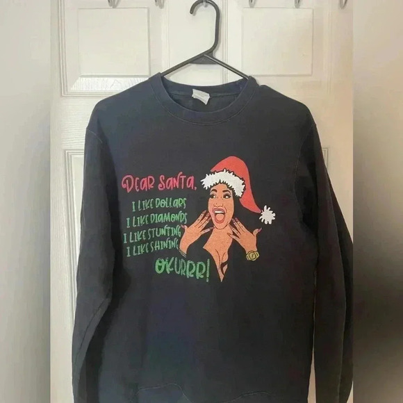 Cardi B Christmas Sweater Men’s size M - Picture 3 of 4
